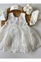 (5 Pieces) Newborn Baby Mawlid Dress Used between 0 and 4 Months Princess Baby Girl Dress - 3