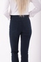 Women's Seamless and High Waisted Pocketed Unlined Jeans Mom Fit Jeans Navy Blue Denim - 4