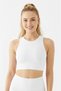 Women's Halter Neckline Gathering Crop Top Diver Sports Blouse Sports Bras