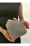 Women's Big Platinum Evening Clutch Night Chain Wedding Bag - 3