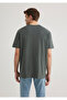 Green Basic T-Shirt with Pocket Detail Loose Fit / Loose Relaxed Fit 066248 -71598 - 4