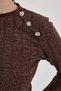 8132A Shoulder Button Detail Tunic Bitter Brown - 4