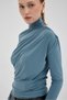Water Green Drawstring Detail Sandy Blouse 20059 - 4