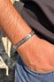 Wolf Head Göktürk Türk Written Italian Charm Unisex Steel Bracelet Scb57 - 4