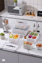 YAH XL Smart Kitchen Storage Box -Airtight Fridge & Pantry Organizers (2 Draining Baskets /Dividers) - 9