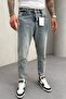 Men's Denim Fabric Blue Boyfriend Fit Jean Jeans Trousers Mz0683