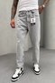 Boyfriend Mold Men's Gray Ripped Detailed Denim Fabric Jean Jeans Trousers Ke-747 - 3