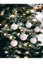 Christmas Tree Decoration 4 cm White Snow Ball 6-Piece Snow Ball Tree Ornament New Year