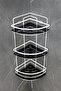 White Lamalı Shampoo Dispenser with Stainless Steel Towel Rack and Crystal Shelf Adhesive Bathroom Organizer Shelf - 5