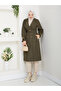 Modest Double Breasted Collar Waterproof Belted Trench Coat Rc1103013 - 3