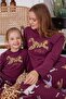 Girl's Purple Long Sleeve Pajama Set - 2