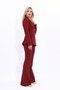 Yonca Jacket & Flared Trousers Set - Burgundy - 1027530 - 2