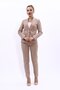 Single Button Classic Jacket & Slim Fit Trousers-Stone - 1044510 - 5