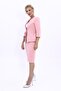V-Neck Cropped Jacket & Plain Tight Skirt - Powder - 1016540 - 2
