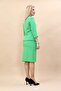 V-Neck Cropped Jacket & Plain Tight Skirt-Green - 1016540 - 5