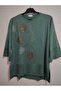 1st quality knitwear, shiny, three-quarter sleeve, relaxed fit, cotton sweater