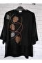 1st quality knitwear, shiny, three-quarter sleeve, relaxed fit, cotton sweater - 7