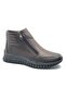 Ekko Genuine Leather Flat Non-Slip Sole Orthopedic Women's Boots Brown - 3