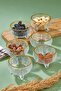 6 Pieces Gold Gilded Footed Presentation Bowl & Sugar Bowl & Turkish Delight Bowl Snack Bowl - 2