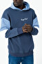 Men's Hooded Printed 3 Thread Raised Sweatshirt Smoked - 5299 - 2