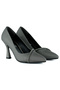 Roland Anthracite Satin Stone Pointed Toe Thin Goblet Heeled Evening Dress Shoes - 4