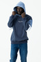 Men's Hooded Printed 3 Thread Raised Sweatshirt Smoked - 5299 - 4