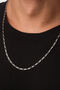 Steel Rectangular Square Men's Necklace 2mm Does Not Tarnish