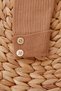 Button Detailed Ribbed Knitwear Leggings Brown Color - 8
