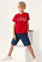 U.S. Polo Assn Licensed Graphic Written Red Boys' Bermuda Suit - 2