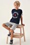 US Polo Assn Licensed Three Colors Navy Blue Boy's Bermuda Suit - 2