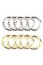 Spring Bag Ring Mechanized Ring 2.7 Cm - 10 Pieces Silver - 2