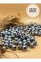 17 mm Silver Gray Wooden Beads (50 Gr 32 Pieces) Wide Hole Diameter 6 mm Macrame Bag Bracelet Jewelry Colorful