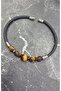 Tiger Eye and Hematite Natural Stone Bracelet - 2