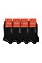 4-Piece Cotton Black Soft Elastic Sports Ankle Length Women's Booties Socks 2124 - 2