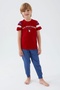 Base. Polo Assn Intense Red Boy Short Sleeve Pajama Set - 3