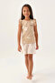 Licensed Frilly Beige Girl's Shorts Set