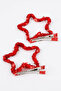 Red Sequined Star Double Girls' Clip Buckle - 2