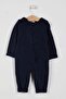 Base Polo Assn Licensed Navy Blue Baby Jumpsuit - 2