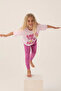 US Polo Assn Licensed Printed Purple Girl's Pajama Set - 7