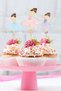 Multi-Colored Ballerina Figured 10-Piece Toothpick Cake Decoration - 2