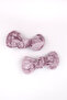 Lilac 2-Piece Velvet Girl's Clip Buckle - 2