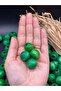 20 mm Green Wooden Beads (50 Gr 23 Pieces) Wide Hole Diameter 7 mm Macrame Bag Bracelet Jewelry Colorful - 2