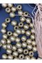 20 mm Gold Yellow Wooden Beads (50 Gr 23 Pieces) Wide Hole Diameter 7 mm Macrame Bag Bracelet Jewelry - 3