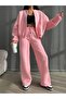 3 Thread Raised 100% Cotton Tracksuit Set - Pink - 5
