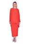 Cutout Sugar Knit Detailed Zippered Tunic Oranj - 2
