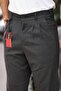 Men's Baggy Pleated Loose Fit Fabric Pants - 4