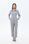 High Waist Pleated Carrot Pants Gray