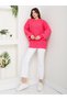 Crew Neck Sleeve Detailed Knitwear Sweater Rc8009