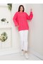 Crew Neck Sleeve Detailed Knitwear Sweater Rc8009 - 3