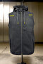 Men's Winter Smoked Vest with Hood, 3 Thread Count, Zipper Pockets, Cotton - 3